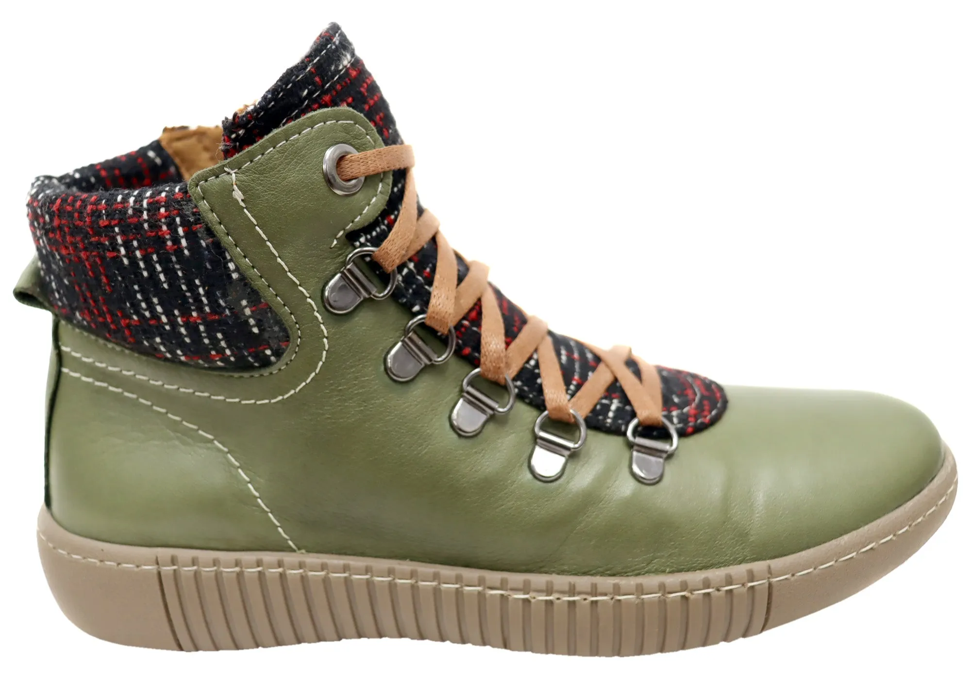Cabello Comfort Willow Womens European Comfortable Leather Boots CushionedSole