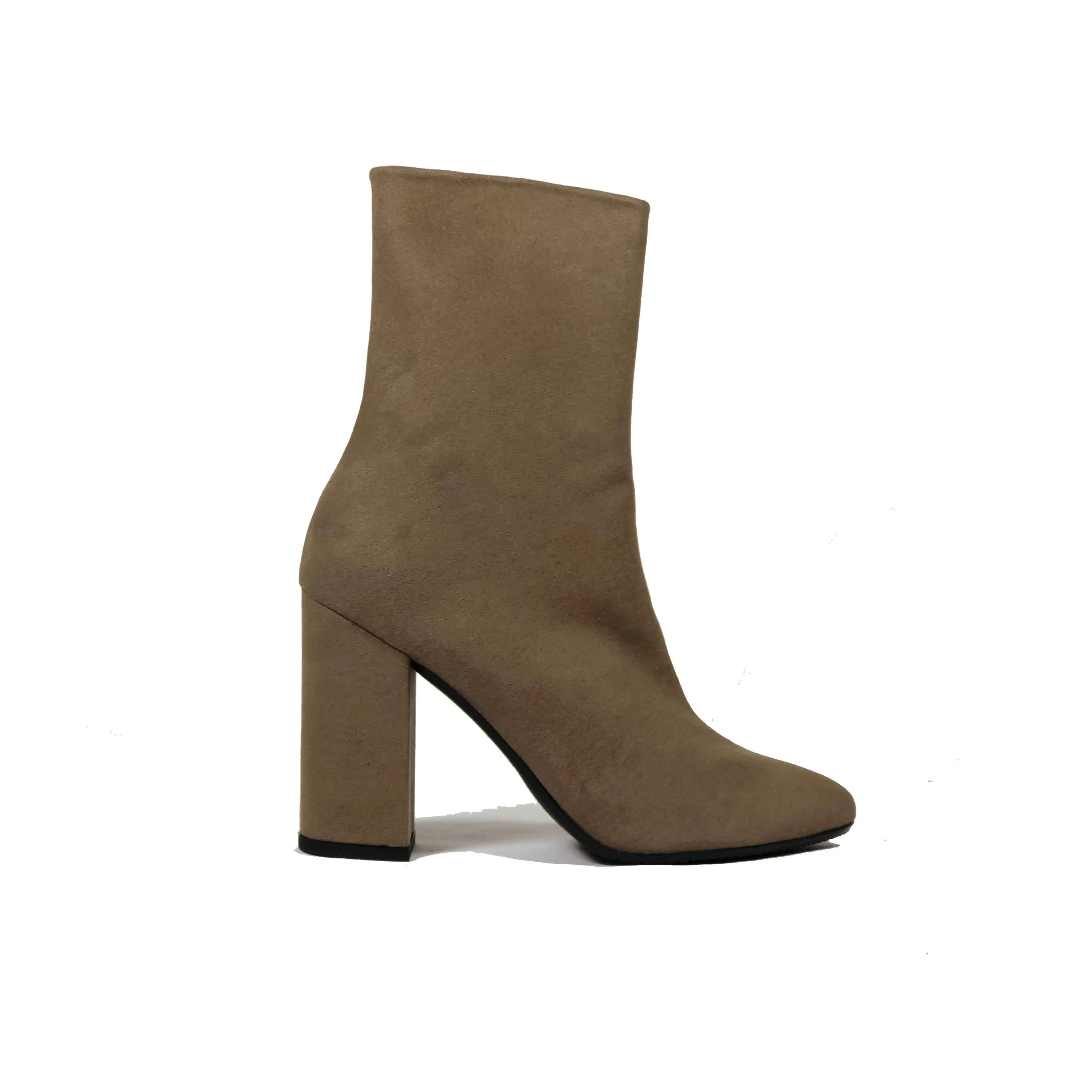Ready For Adventure Work Function 'Lisa' vegan-suede high-heel bootie by Zette Shoes - taupe