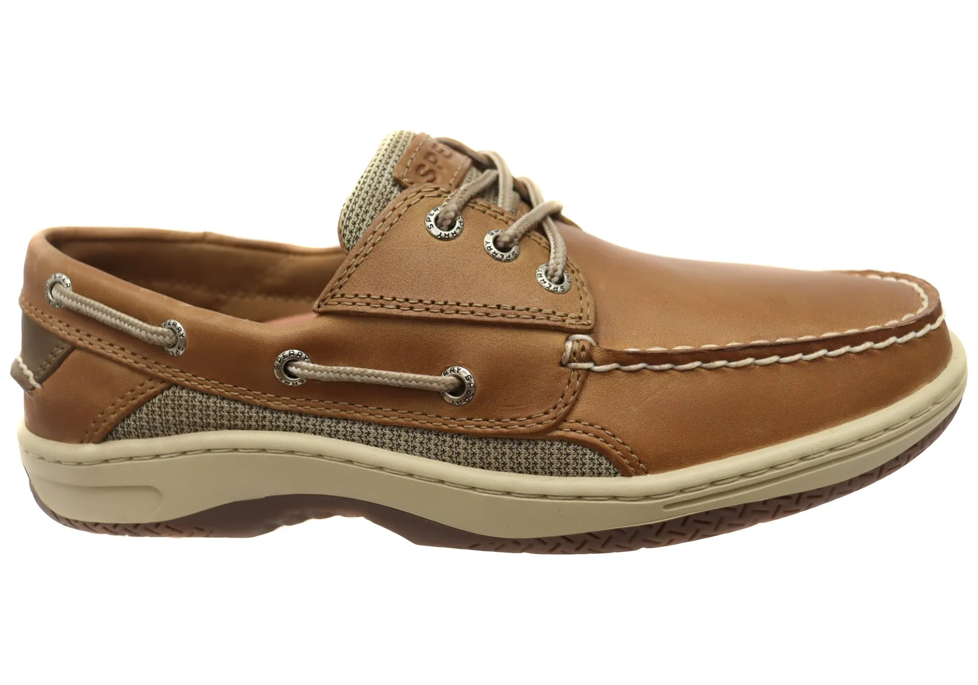 Sperry Mens Billfish Comfortable Wide Width Leather Boat Shoes Feel Good