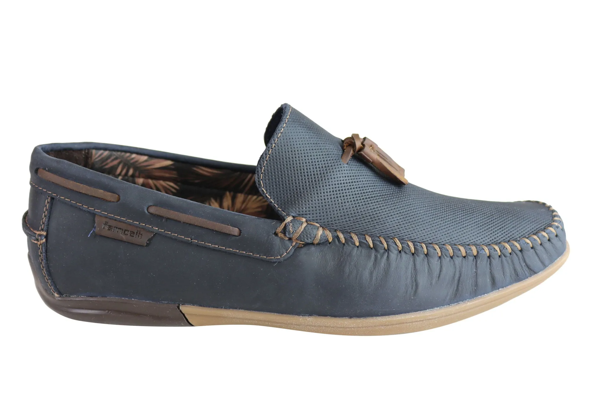 Family Run Daily Ease Ferricelli Enzo Mens Comfy Leather Casual Loafer Shoes Made In Brazil