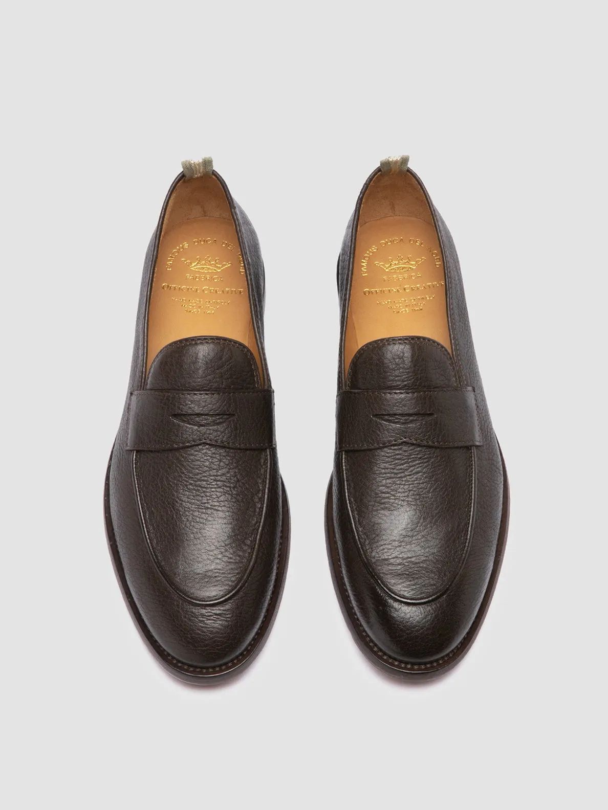 OPERA 001 - Brown Leather Penny Loafers Comfort Technology Heat Proof