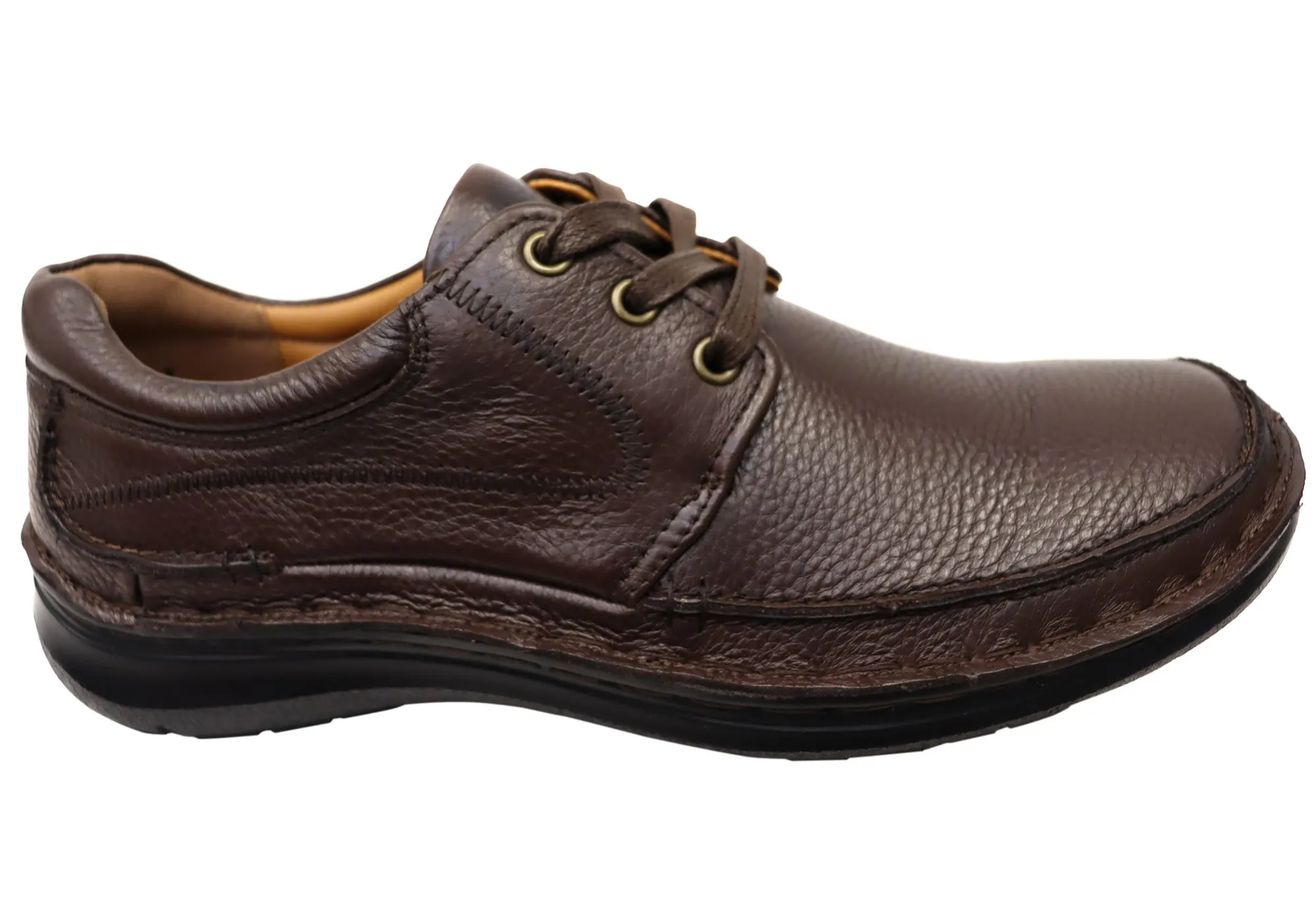 All Walks Road Trip Hush Puppies Borrow Mens Comfortable Leather Triple Wide Fit Shoes
