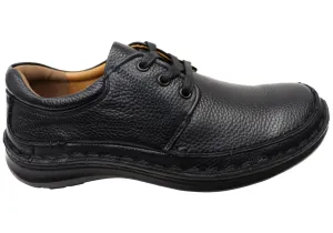 Heel Guard Walk Ease Hush Puppies Borrow Mens Comfortable Leather Triple Wide Fit Shoes