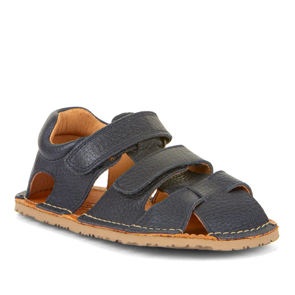 Froddo Boy's Barefoot Flexy Avi Sandals - Dark Blue adjustable footwear Effortless Walk