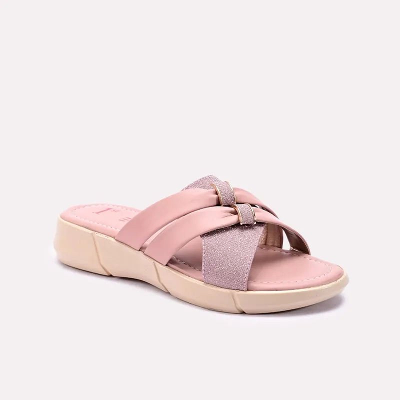 Compact Design Everyday Use Pink Comfy Casual Slippers 0413122