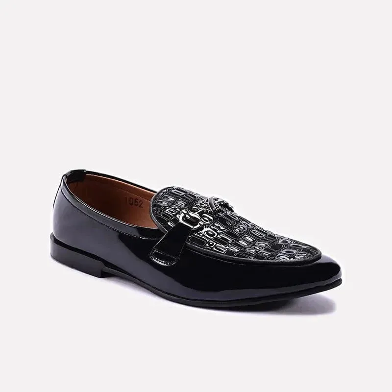 Black Formal Glossy Shoes For Men 0111173 High-Quality Leather Forever Fit