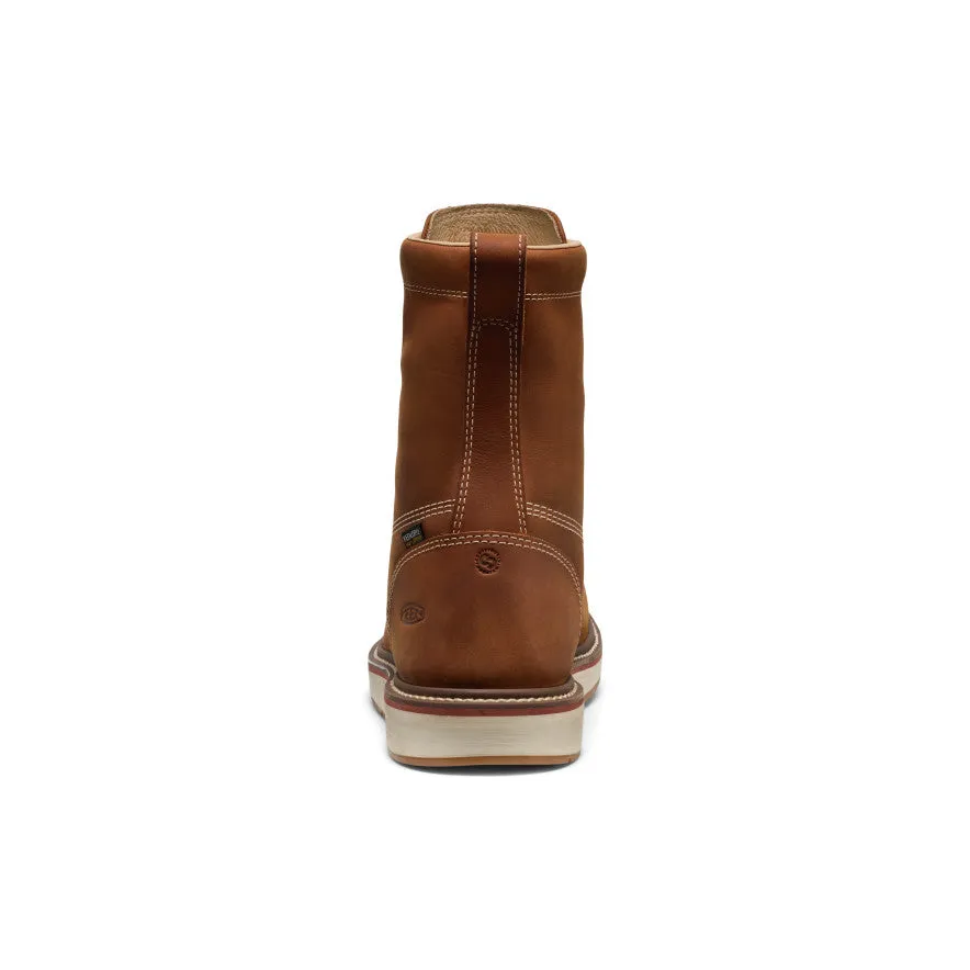 Men's Liberty 8" Waterproof Boot (Soft Toe)  |  Leather Brown/Birch Soft outsole