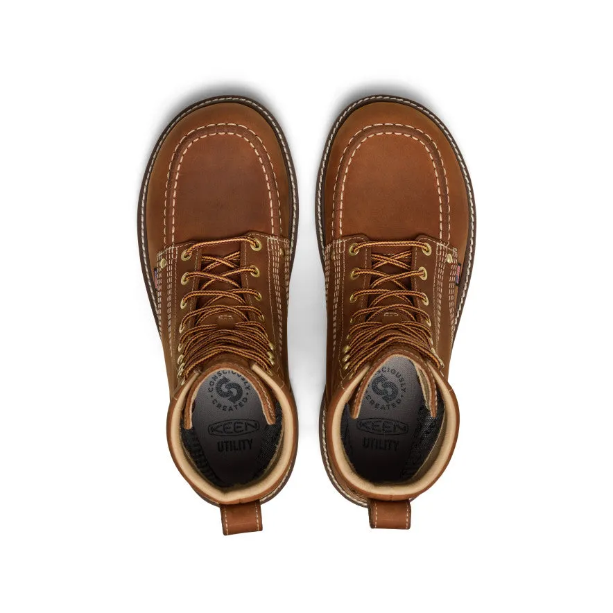 Men's Liberty 8" Waterproof Boot (Soft Toe)  |  Leather Brown/Birch Breathable Trail Runner