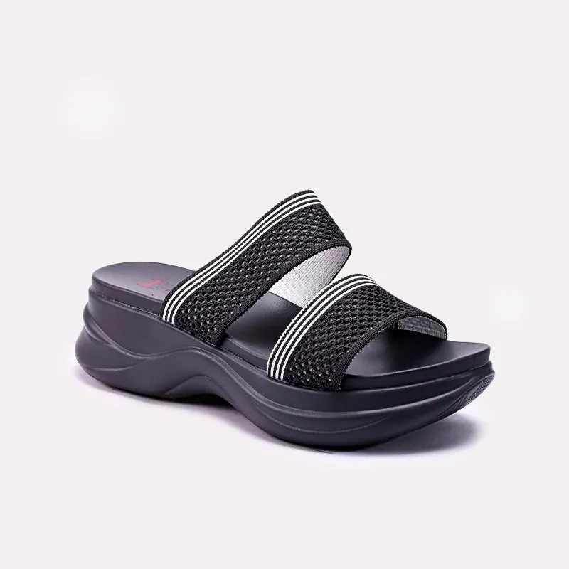 Womens Gray Chunky Slippers 0413310 Mom Fit Elastic Sling