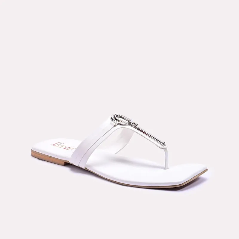 Modern Touch White Casual Slippers 0412826