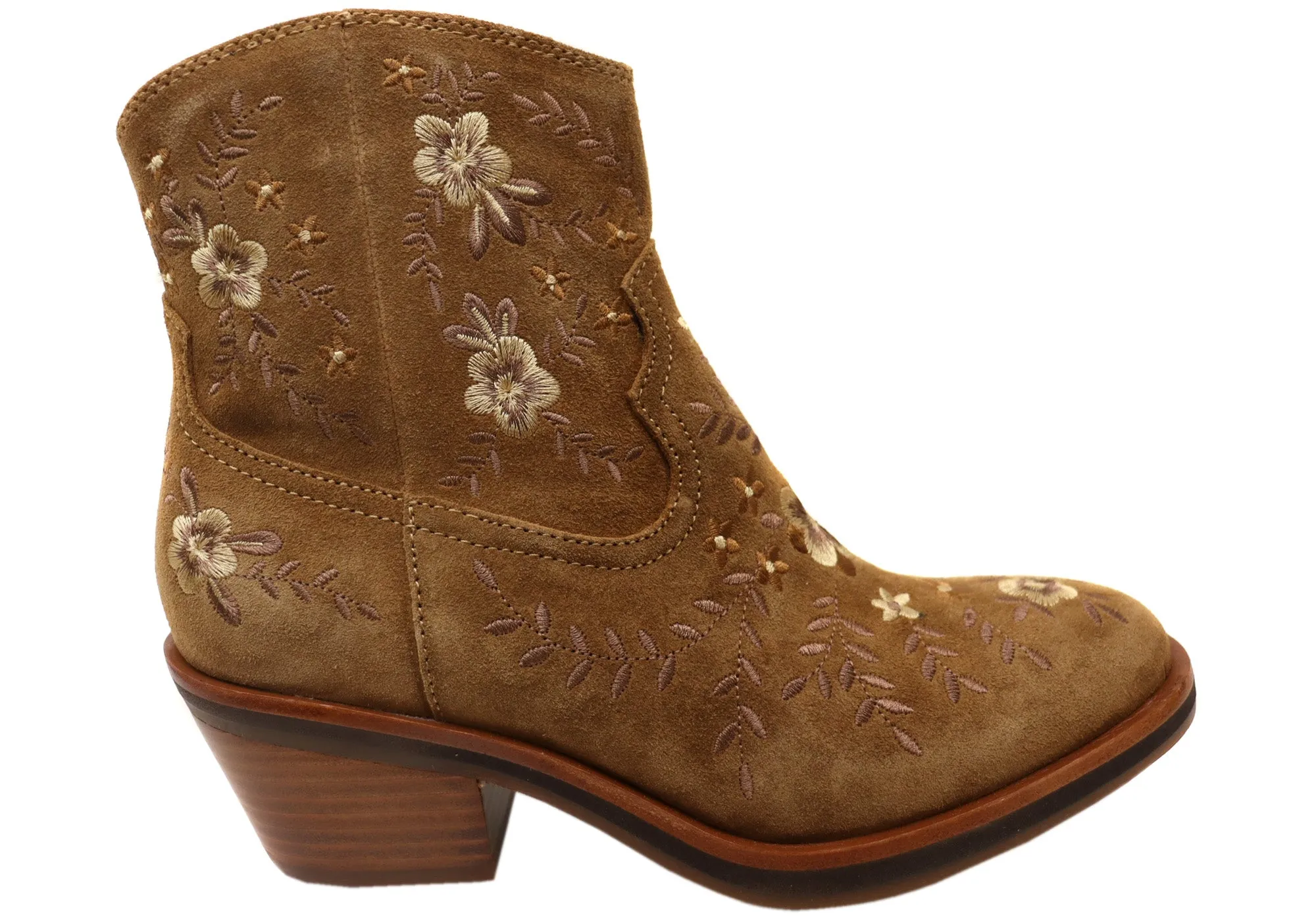 Quilt Soft Sofft Sophie Womens Comfortable Leather Suede Heeled Ankle Boots