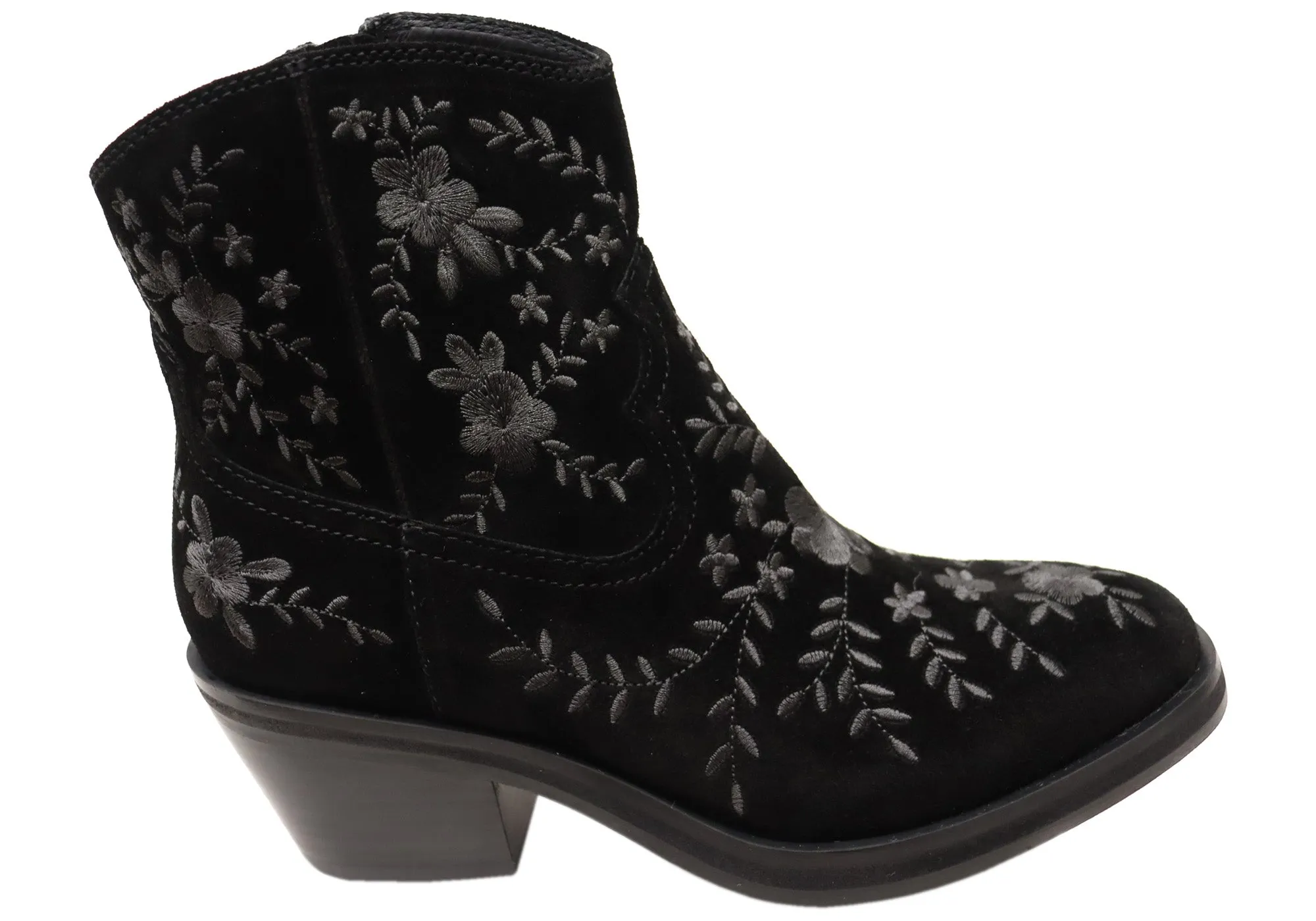 Rural Terrain Sofft Sophie Womens Comfortable Leather Suede Heeled Ankle Boots