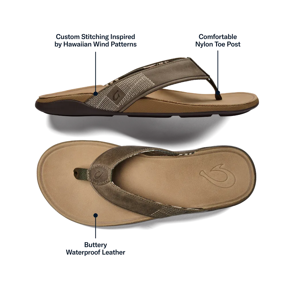 Relaxed Beach Shoes Tuahine - Hunter / Golden Sand