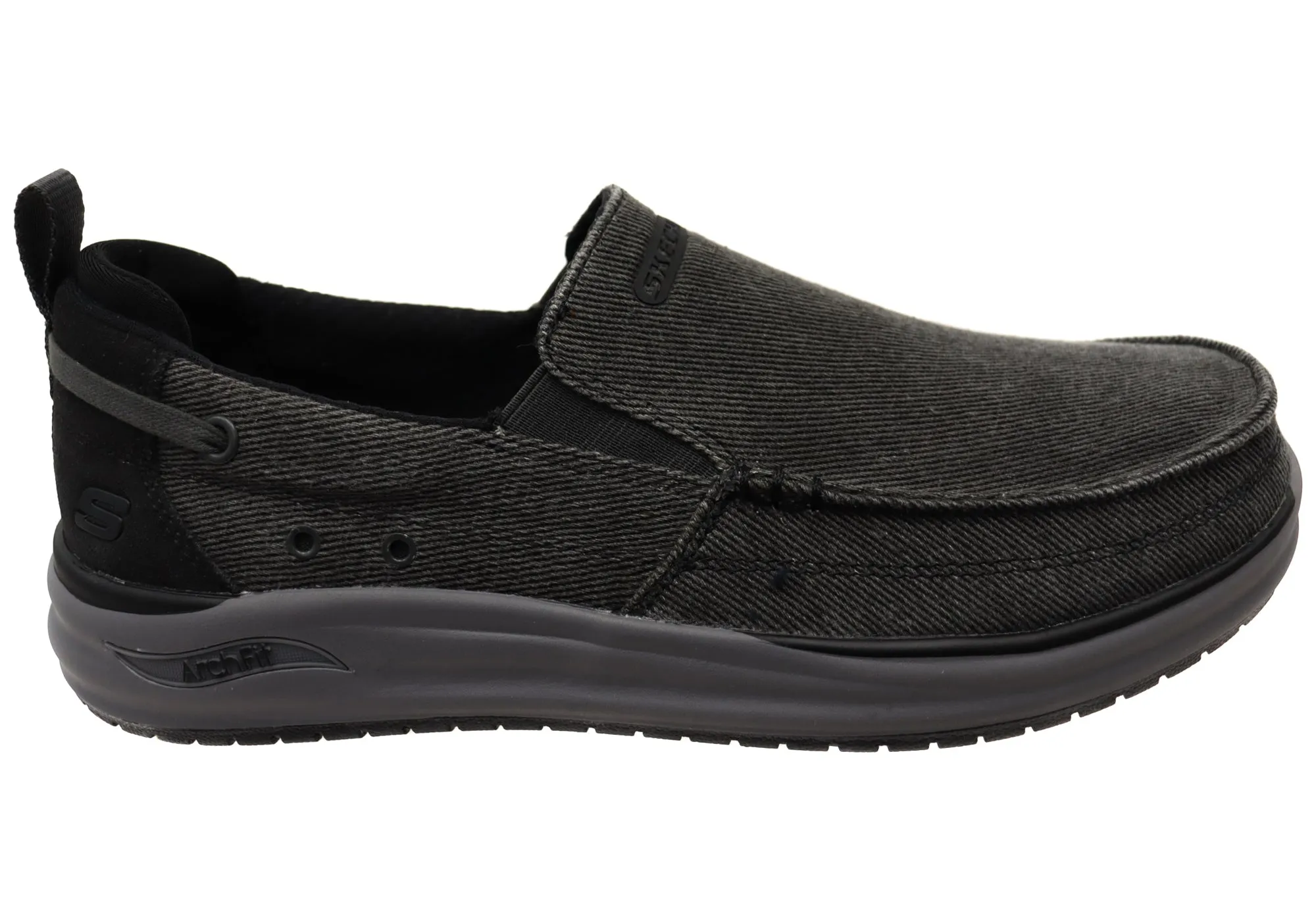 Tight Fit Roll Step Skechers Mens Relaxed Fit Arch Fit Melo Port Bow Comfortable Shoes