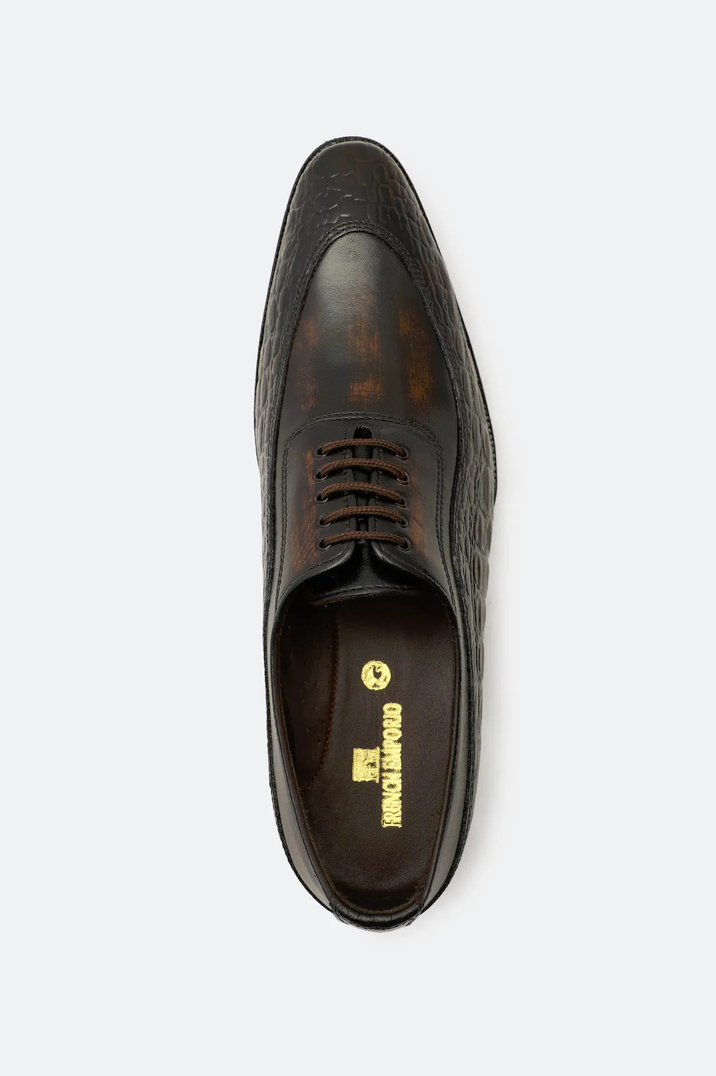 Brown Oxford Formal Shoes Suede Grain Quiet Mode