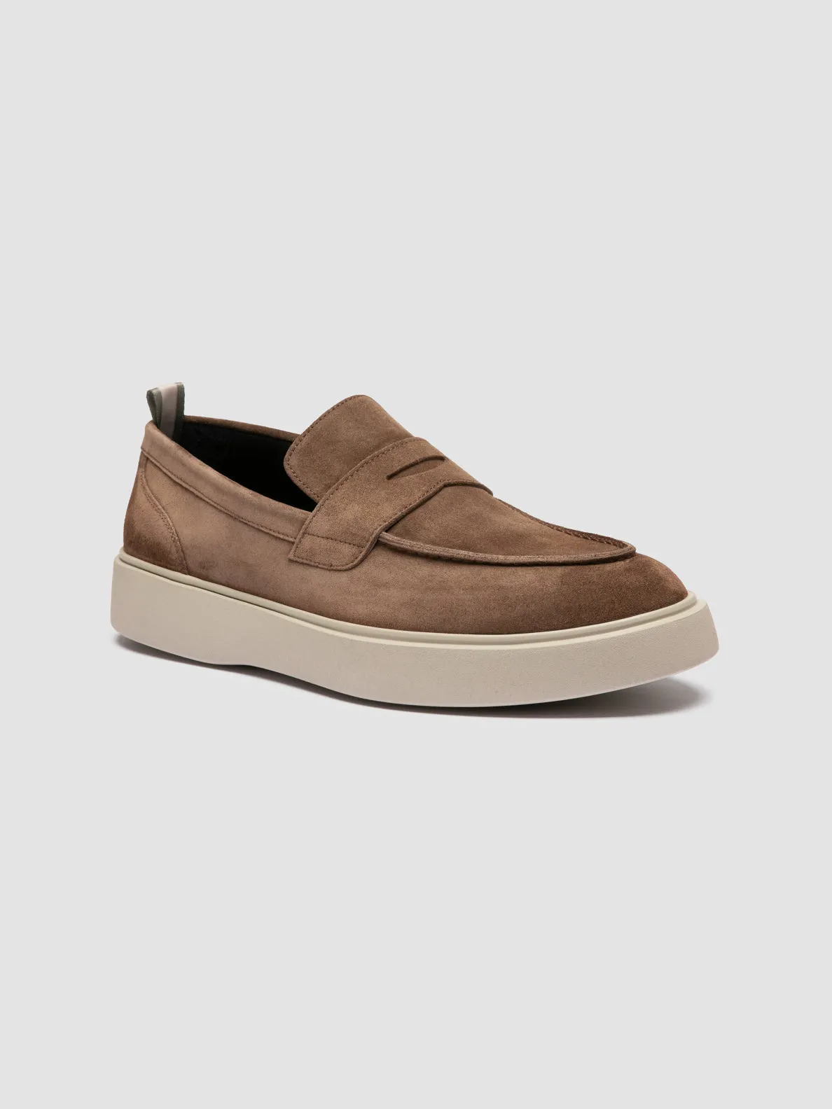 Rain Jog Happy Walk FRAME 001 - Brown Suede Penny Loafers