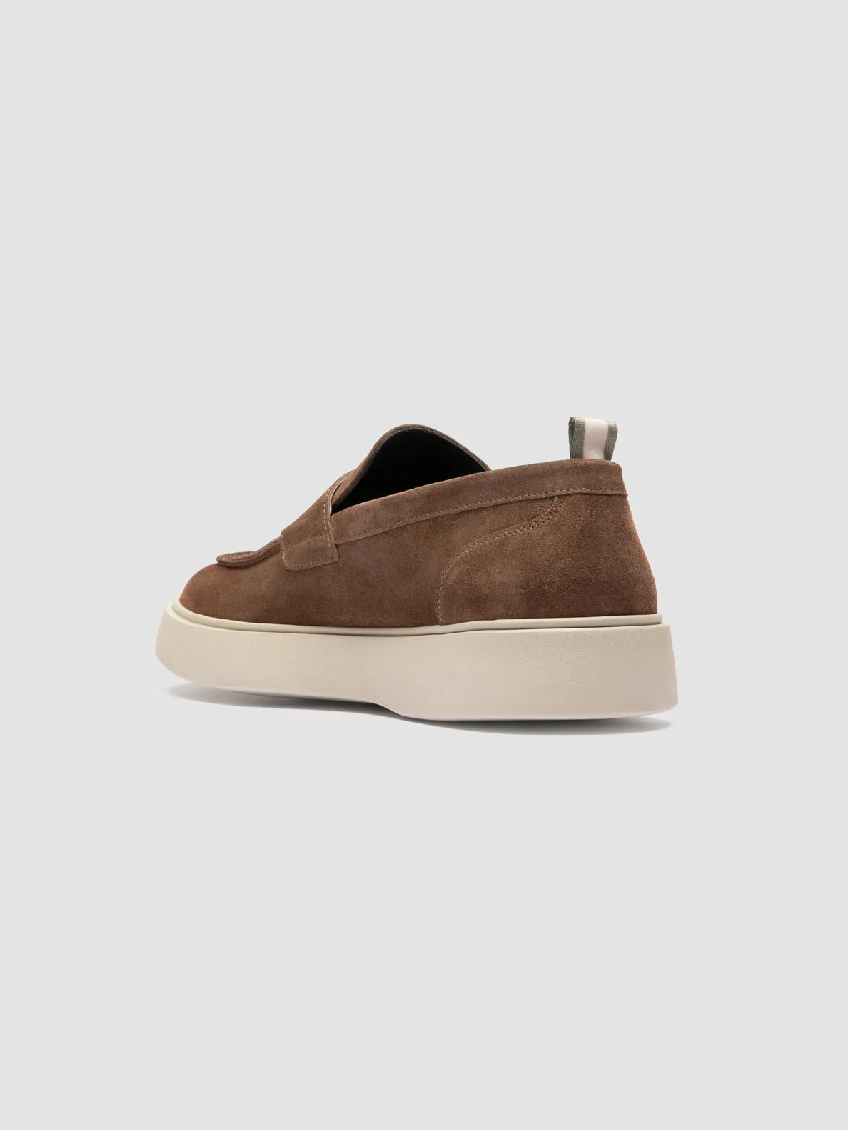 Knit Design Soft Movement FRAME 001 - Brown Suede Penny Loafers