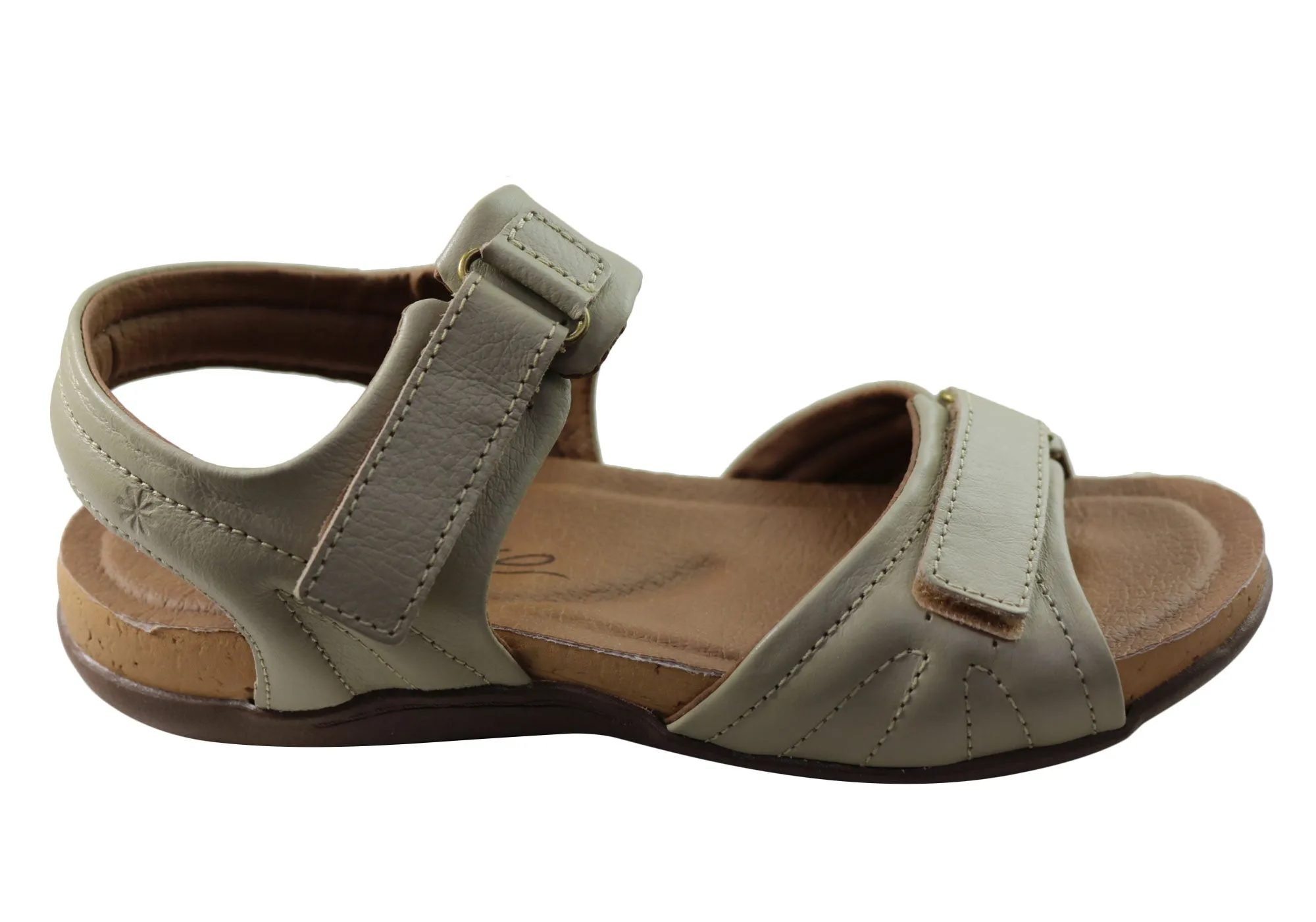 New Face Anchor Womens Comfortable Leather Sandals Made In Brazil Sporty Design Relaxed Footwear for Summer