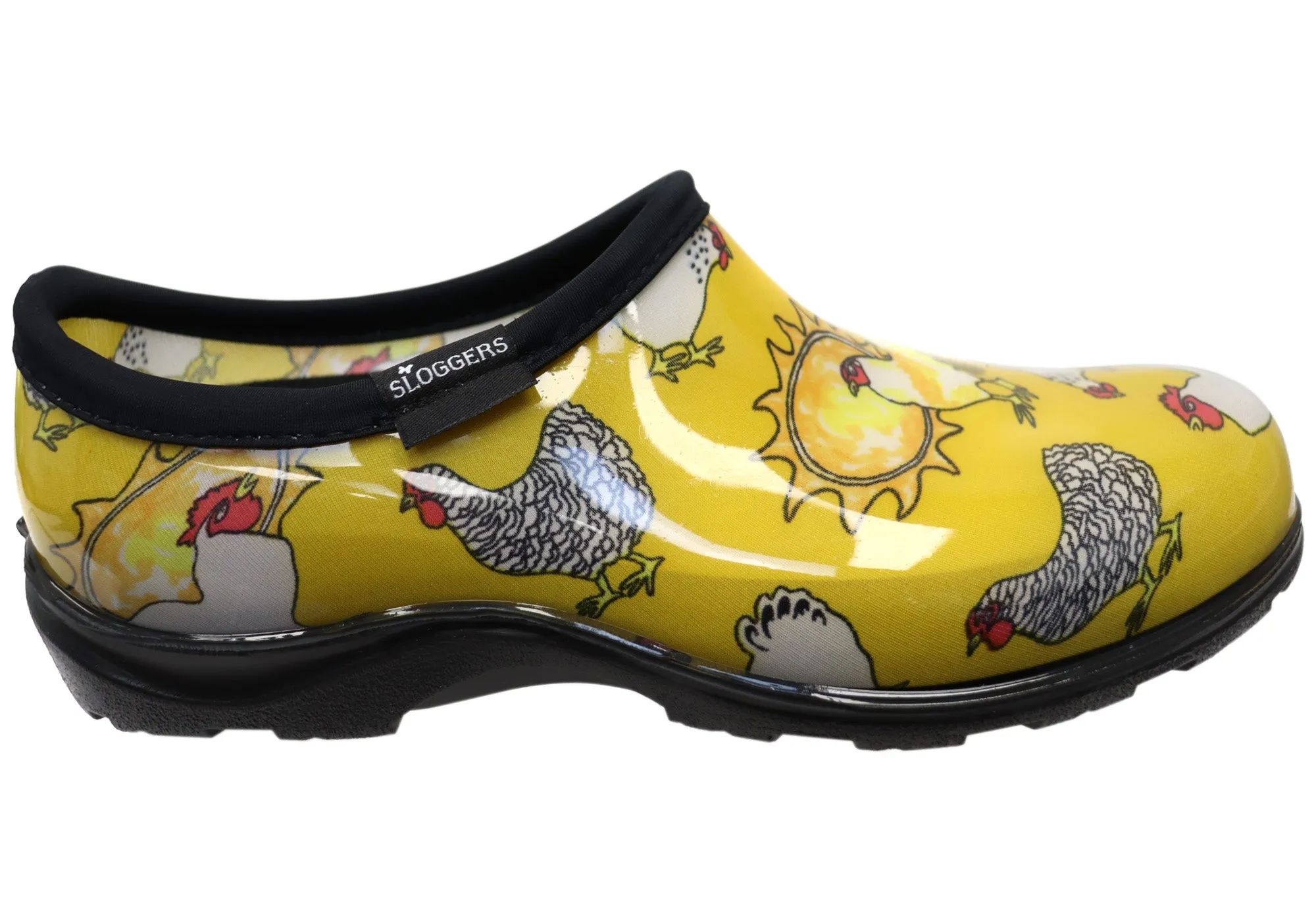 Sloggers Comfortable Womens Splash Shoes Yellow Chicken Clear Glow Street Glow