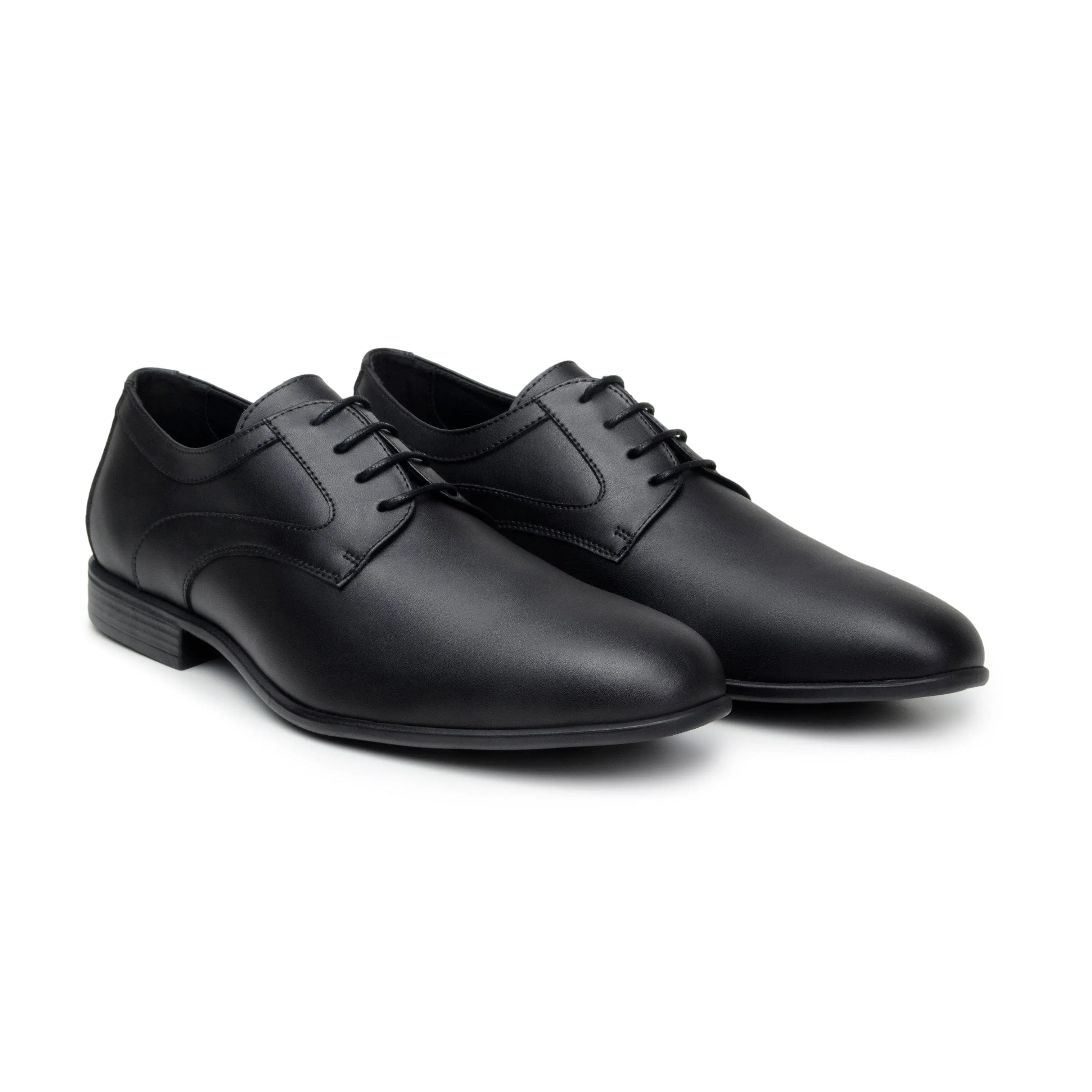 Workout 'Justin' vegan-leather black vegan men's derby by Zette Shoes - black
