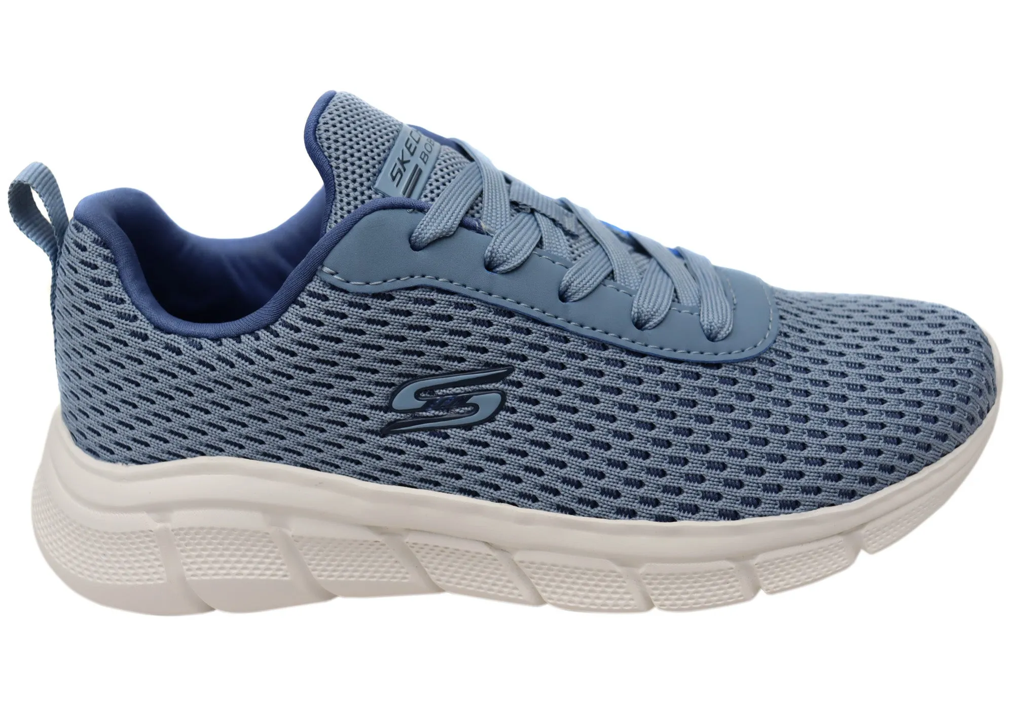 Skechers Womens BOBS Sport B Flex Swift Flair Comfortable Shoes Cushioned Base Busy Professionals Sky Light