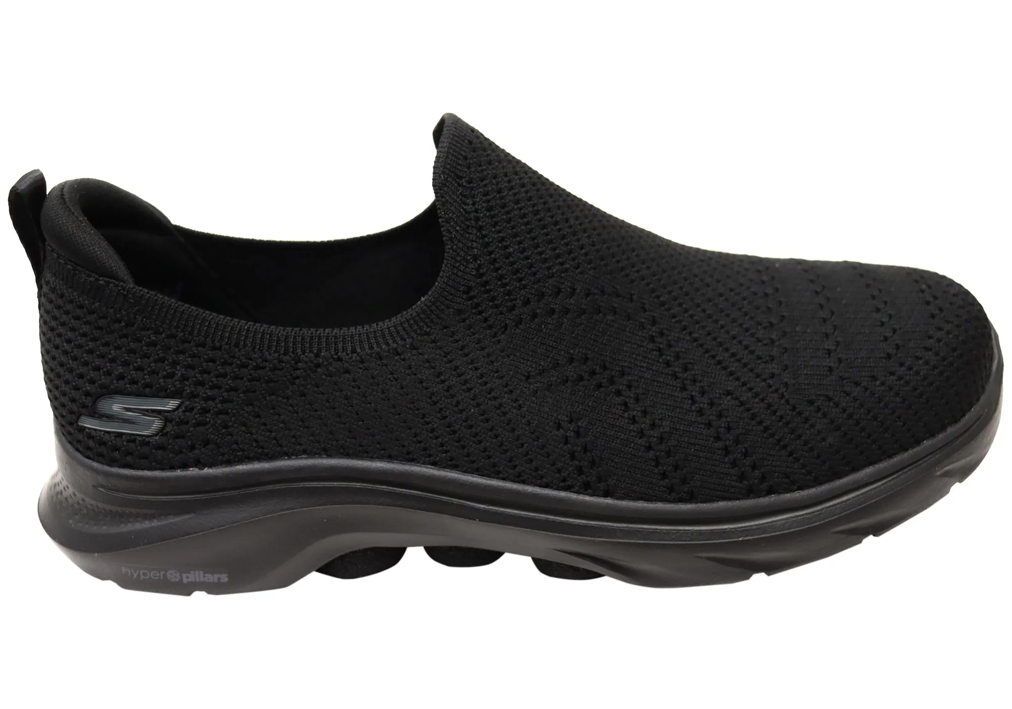 Skechers Womens GOwalk 7 Amina Comfortable Black Slip On Shoes Gel Soft Early Jog