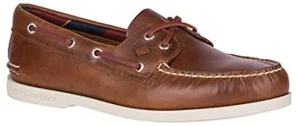 Plush 2-Eye Boat Shoe - Dark Tan Unisex Comfort