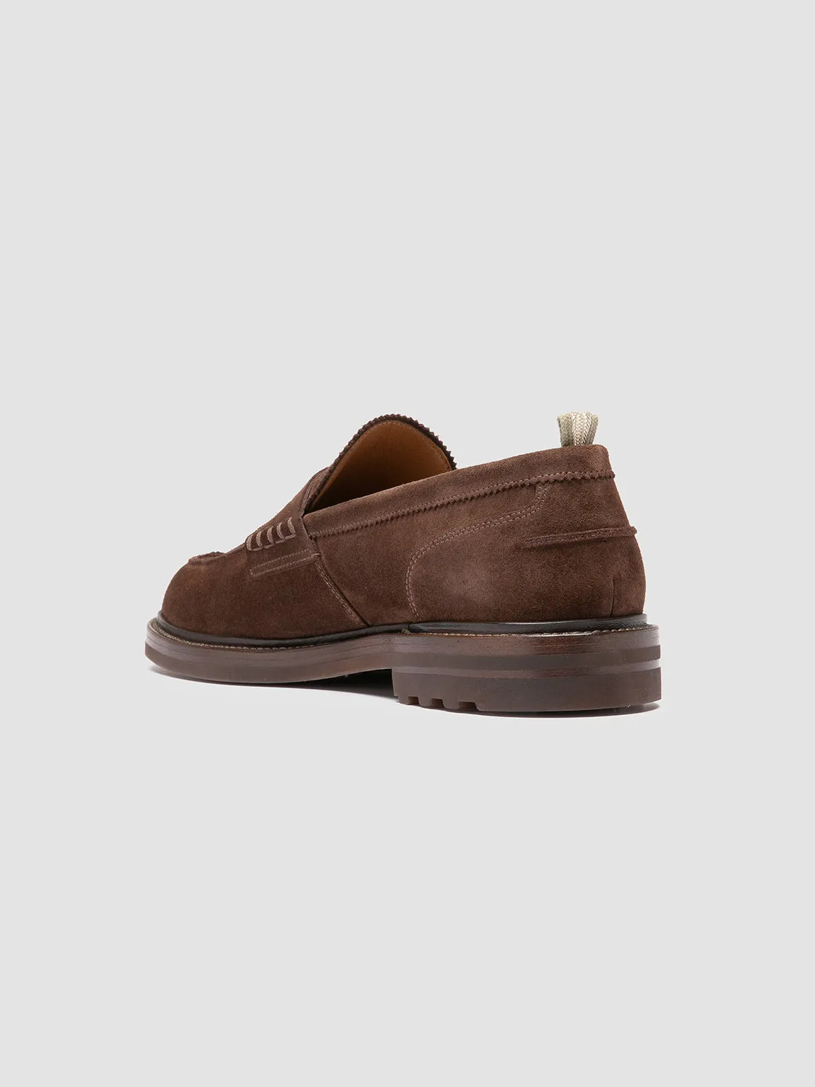Stable Steps Harbor Step SAX FLEXI 001 - Brown Suede Penny Loafers