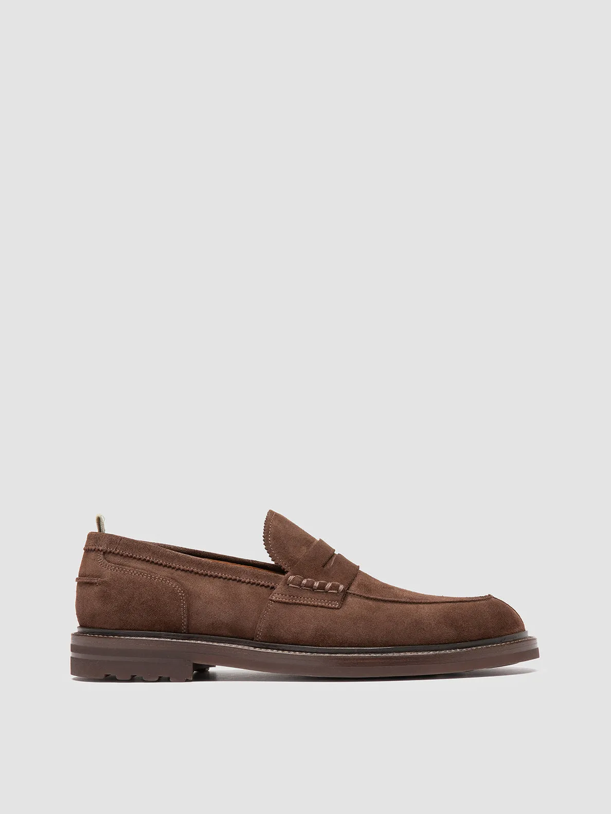 SAX FLEXI 001 - Brown Suede Penny Loafers Comfortable to wear