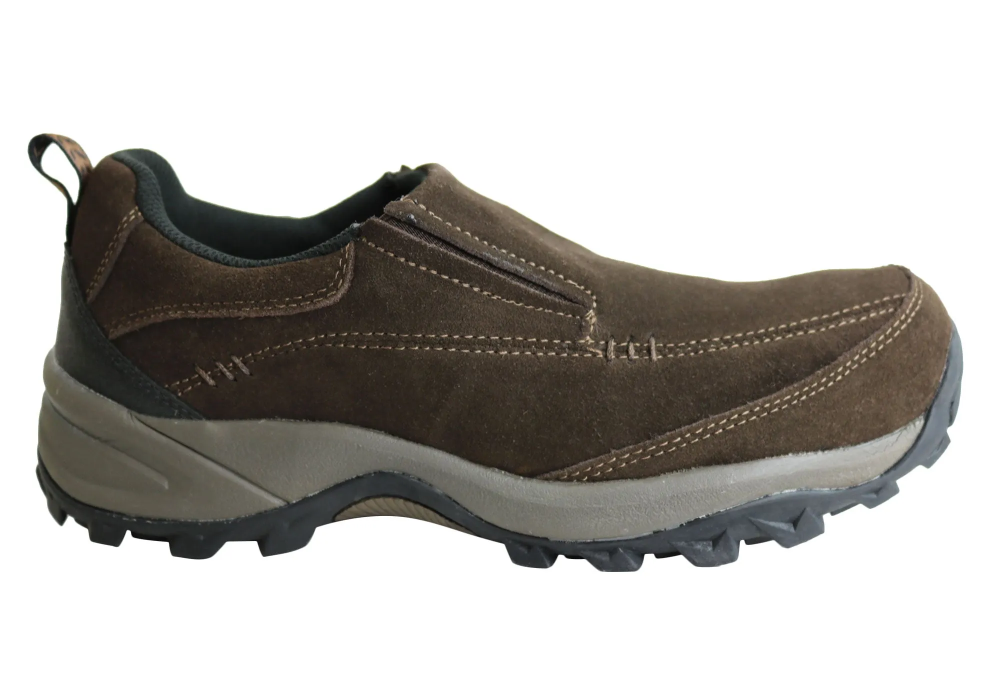 Flat Support Motion Slatters Panama Mens Suede Casual Slip On Shoes