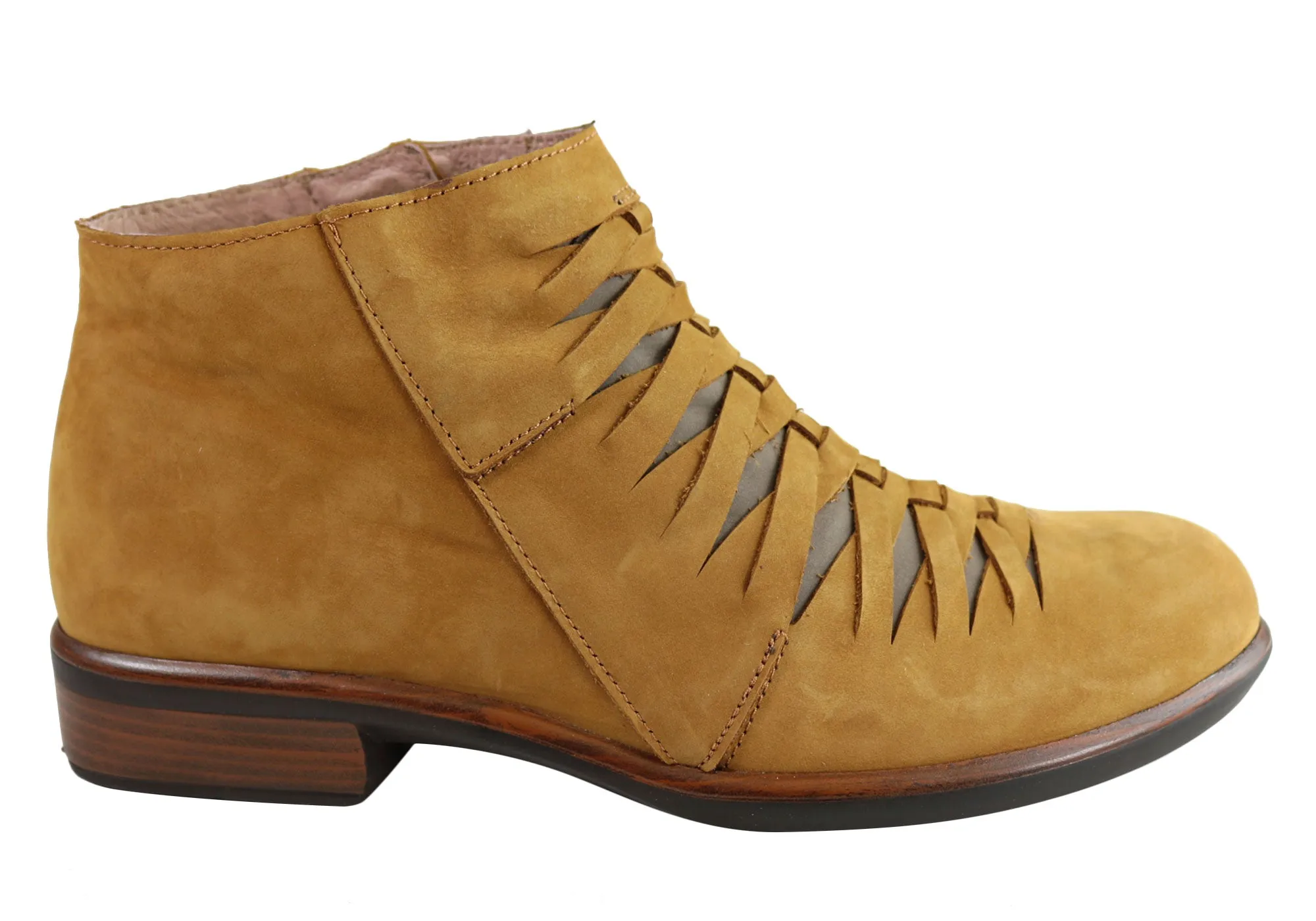 Naot Leveche Womens Nubuck Leather Comfortable Supportive Ankle Boots Cozy Interior