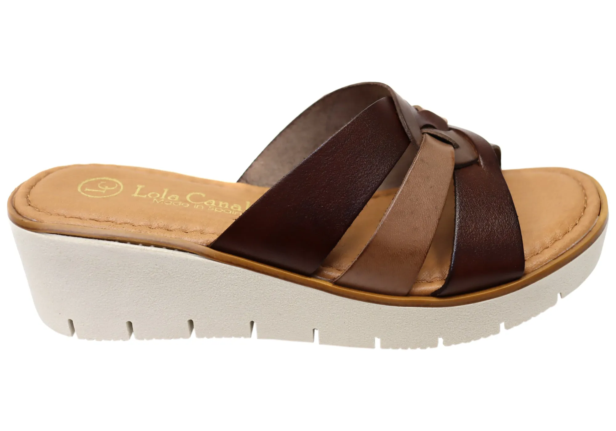 All-day outdoor comfort Lola Canales Zena Womens Comfortable Spanish Leather Slides Sandals