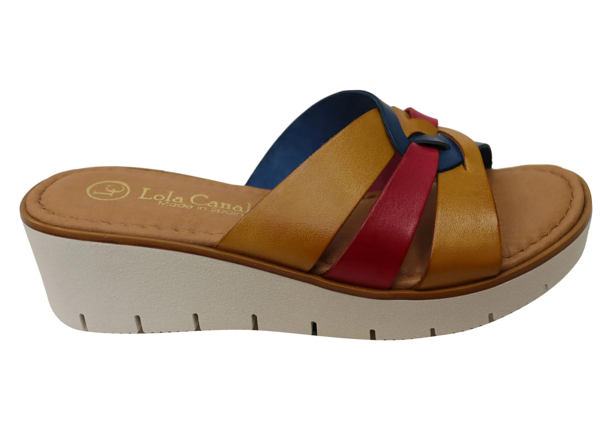 Road Trip Lola Canales Zena Womens Comfortable Spanish Leather Slides Sandals