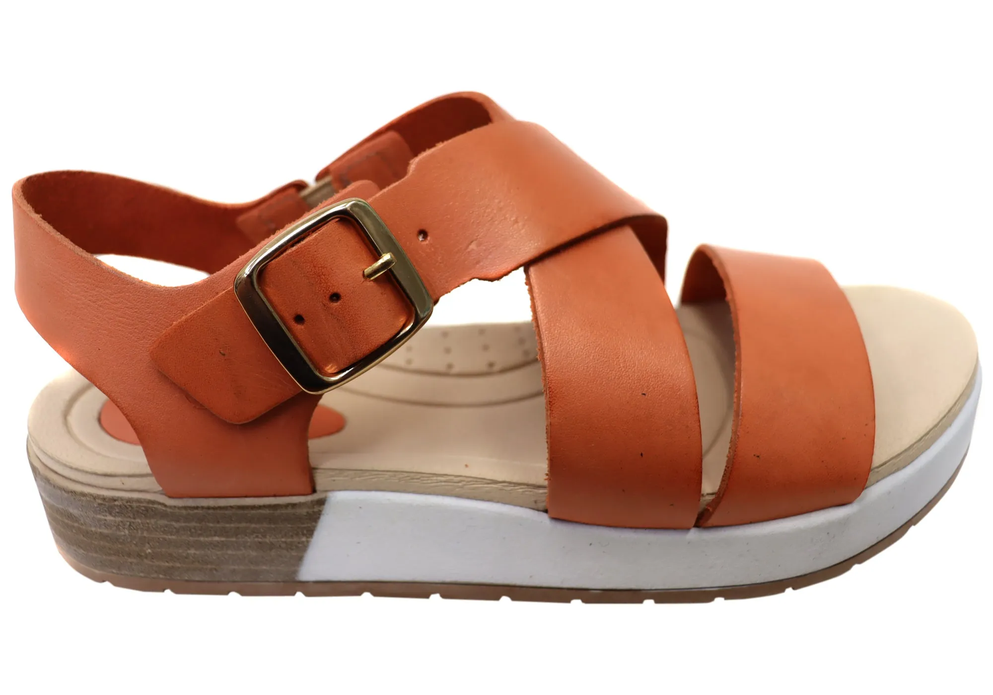 Pegada Robbina Womens Comfortable Leather Sandals Made In Brazil Sandal Insole