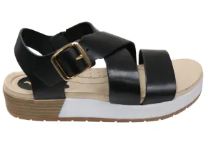 Pegada Robbina Womens Comfortable Leather Sandals Made In Brazil Cushioned Straps