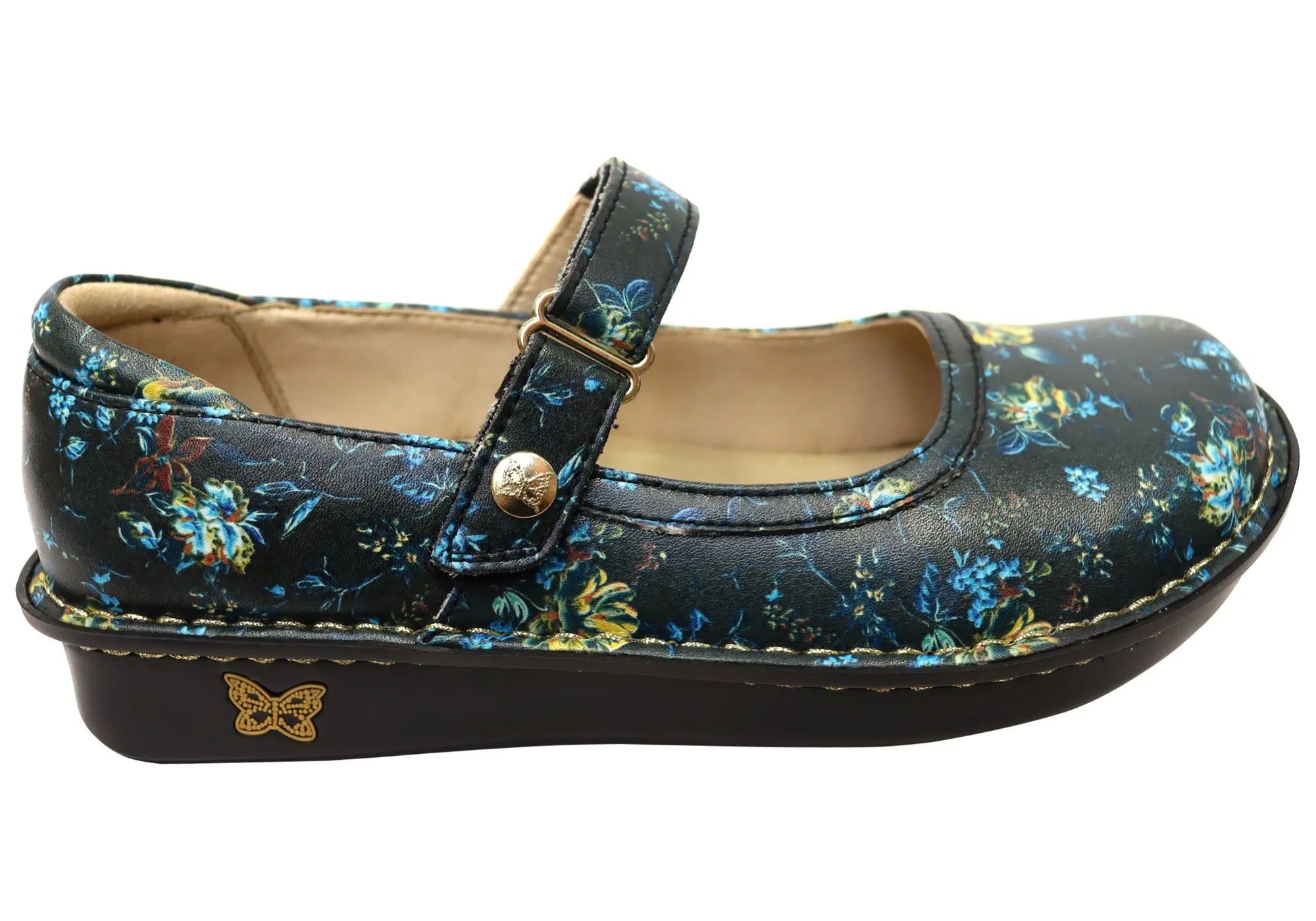Alegria Belle Womens Comfortable Leather Mary Jane Shoes Festival Vibe Slip Resistant All Weather