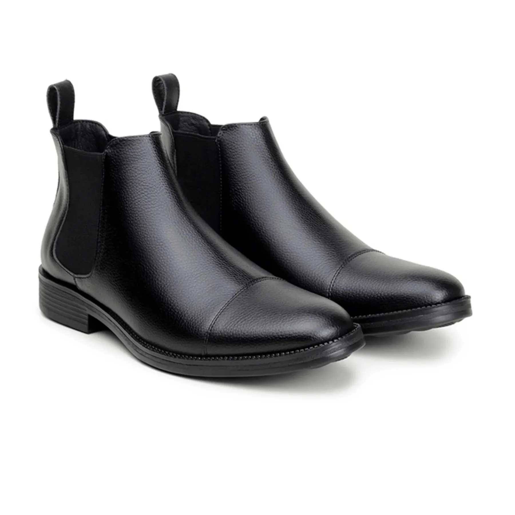 synthetic leather Ergonomic Travel Enthusiasts 'Terni' classic vegan leather Chelsea boot by Vincente Verde -  black