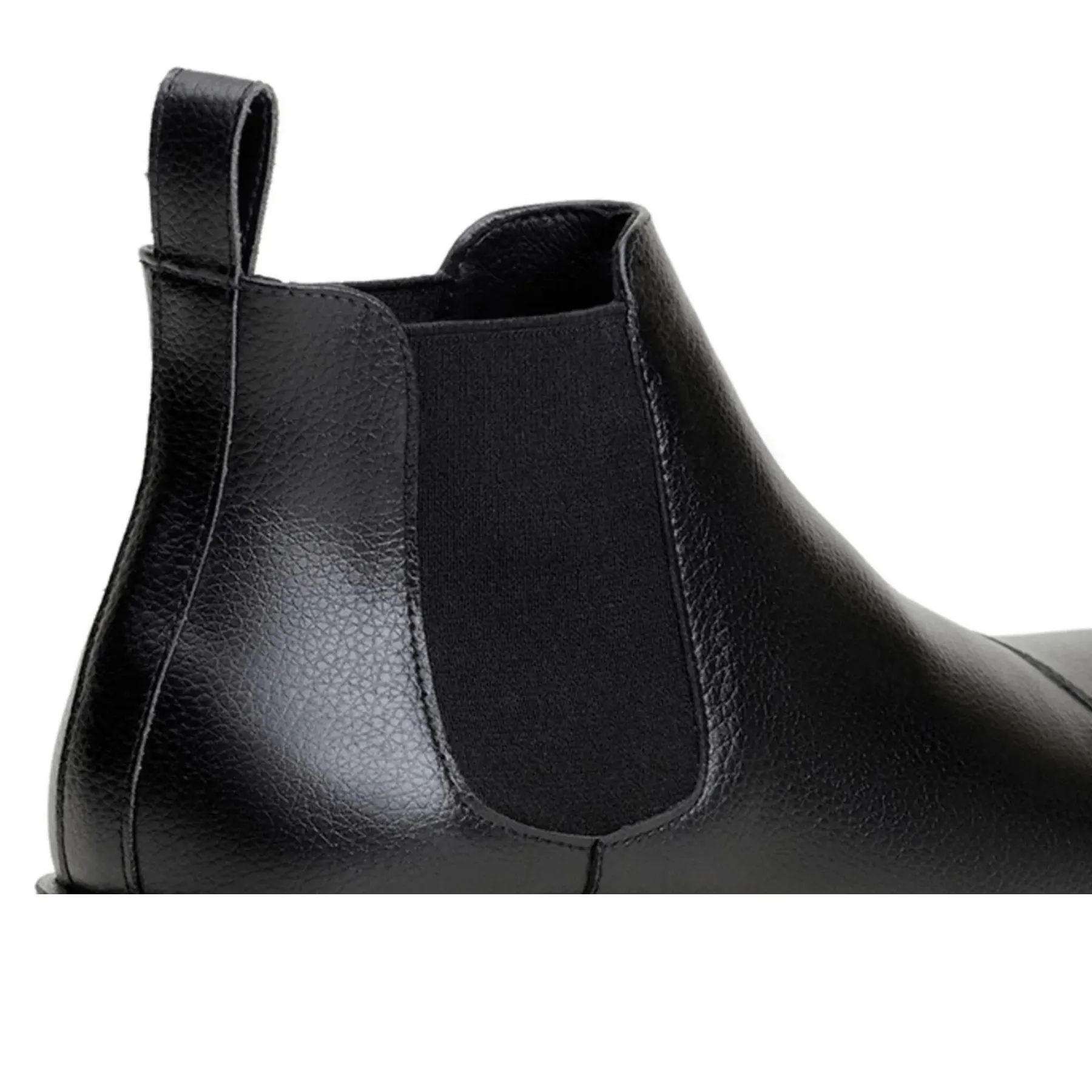 'Terni' classic vegan leather Chelsea boot by Vincente Verde -  black Shine Tone Coastal vibe