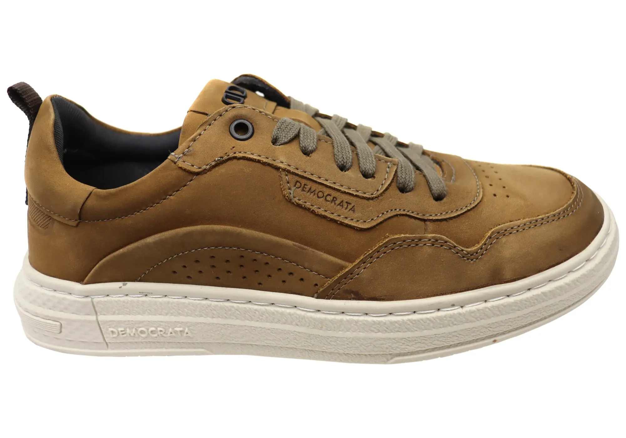 Democrata Bail Mens Comfortable Leather Casual Shoes Made In Brazil Smooth Surface Anti scratch