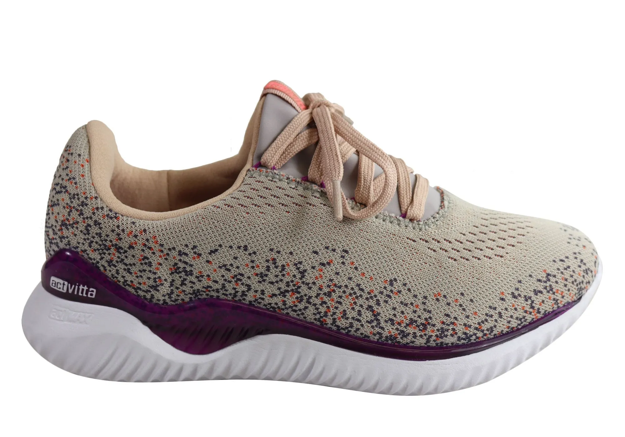 Actvitta Anari Womens Comfortable Lightweight Cushioned Active Shoes ElasticBand