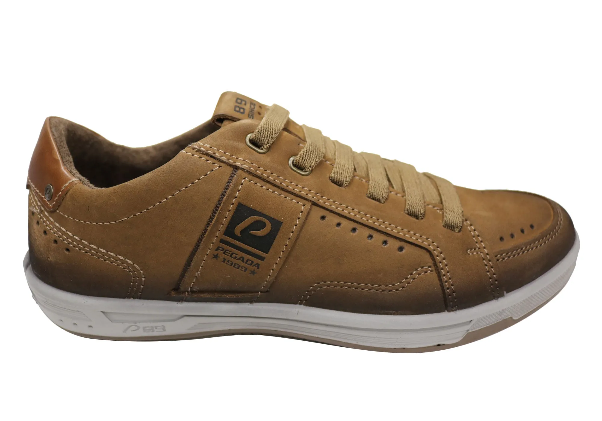 All Season Use Fashion-Forward Look Pegada Larkin Mens Leather Slip On Comfort Casual Shoes Made In Brazil