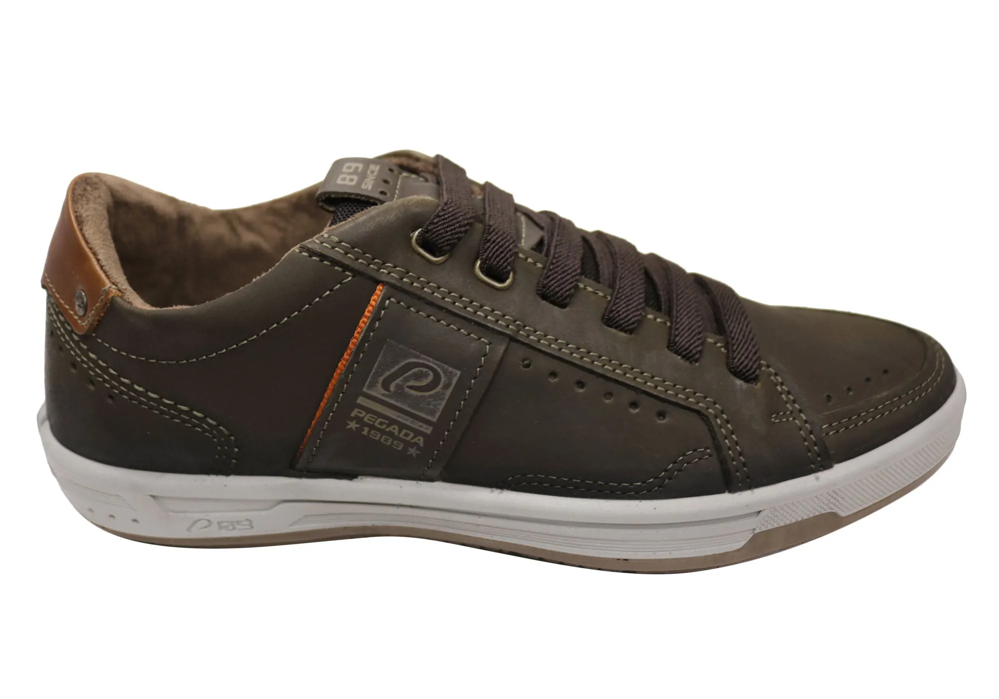 Cloud Comfort Pegada Larkin Mens Leather Slip On Comfort Casual Shoes Made In Brazil