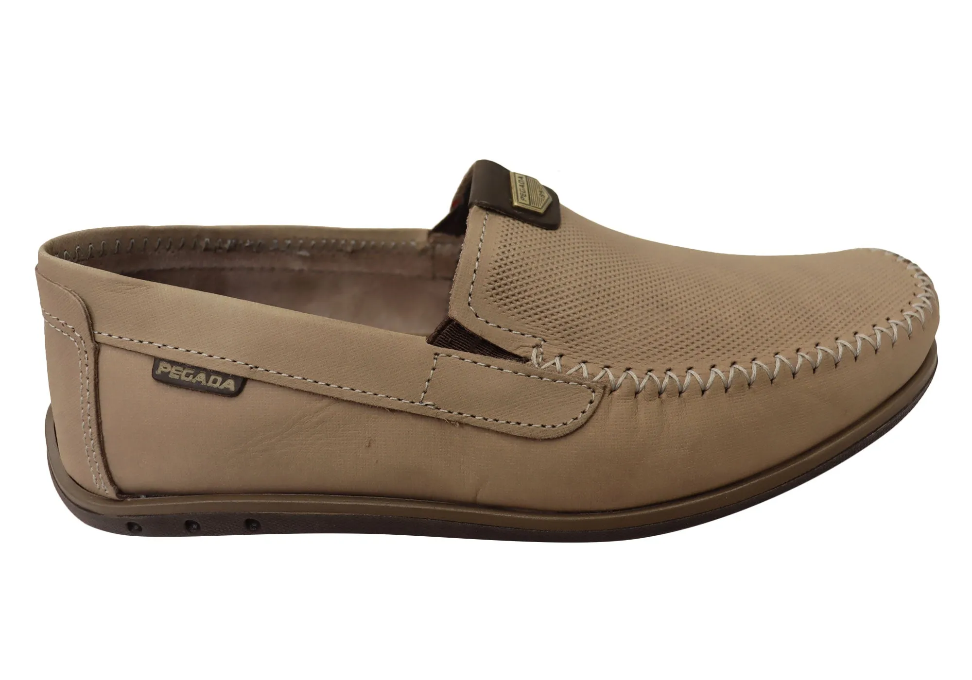Cushioned lining Pegada Oscar Mens Comfortable Leather Loafers Shoes Made In Brazil
