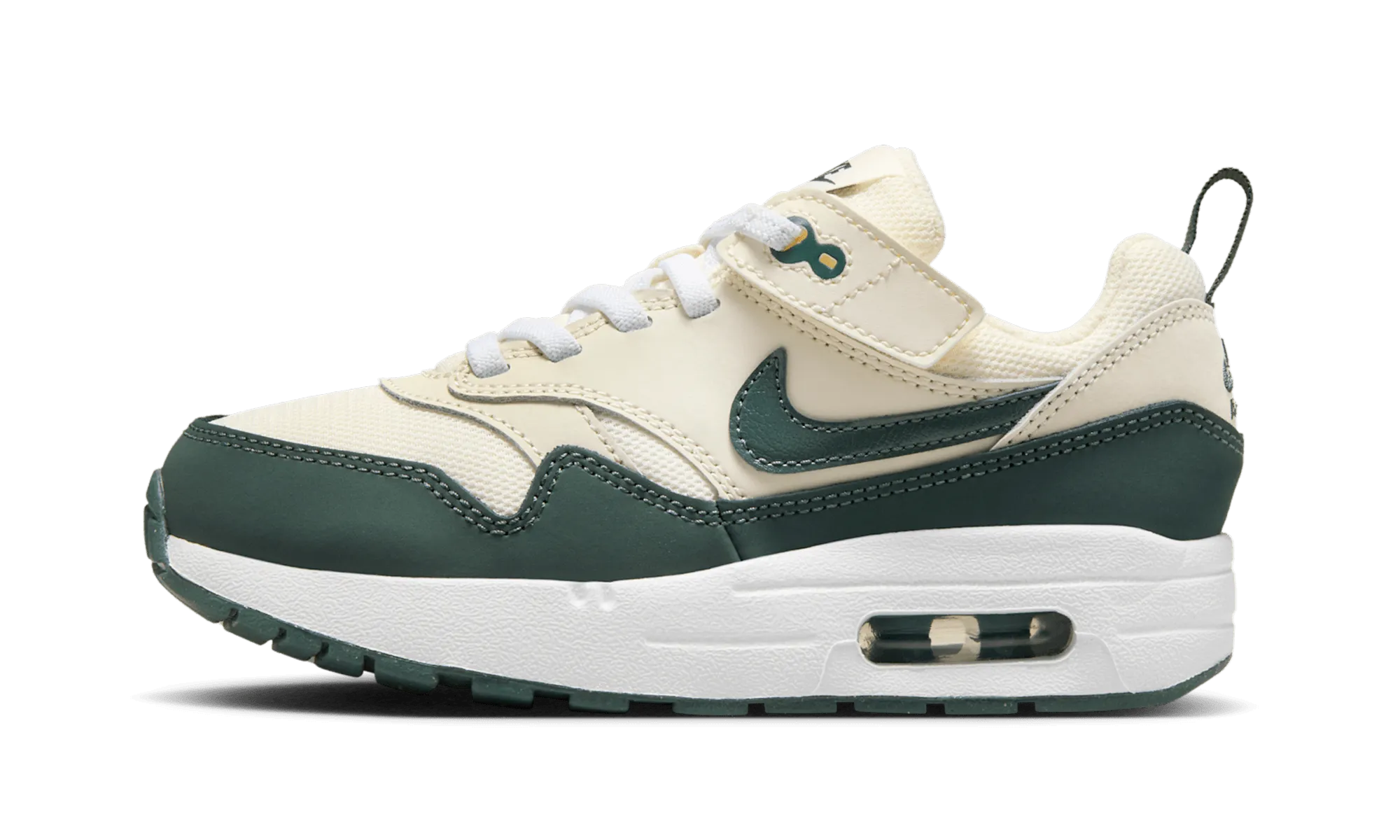 Lightweight Frame Street Movement Air Max 1 EasyOn PS "Pale Ivory White Bicoastal Vintage Green"