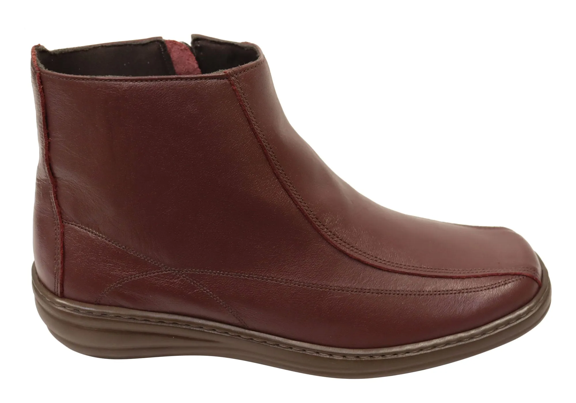 Mironneli Nancy Womens Comfortable Brazilian Leather Ankle Boots Trail grip