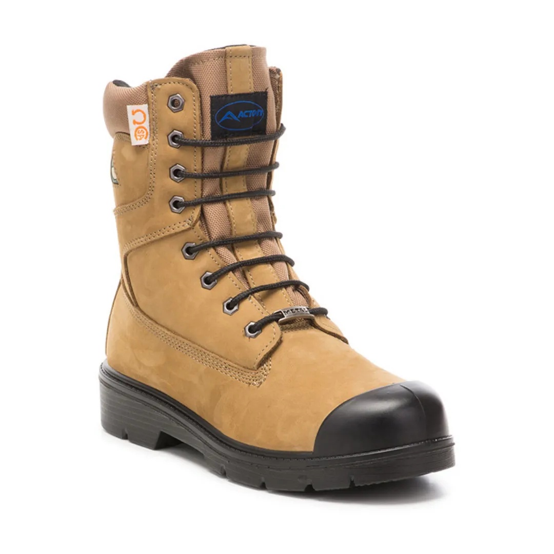 Prolite 8" Steel Toe Leather Work Boots A9045-12 Comfort Cushion Canvas Material