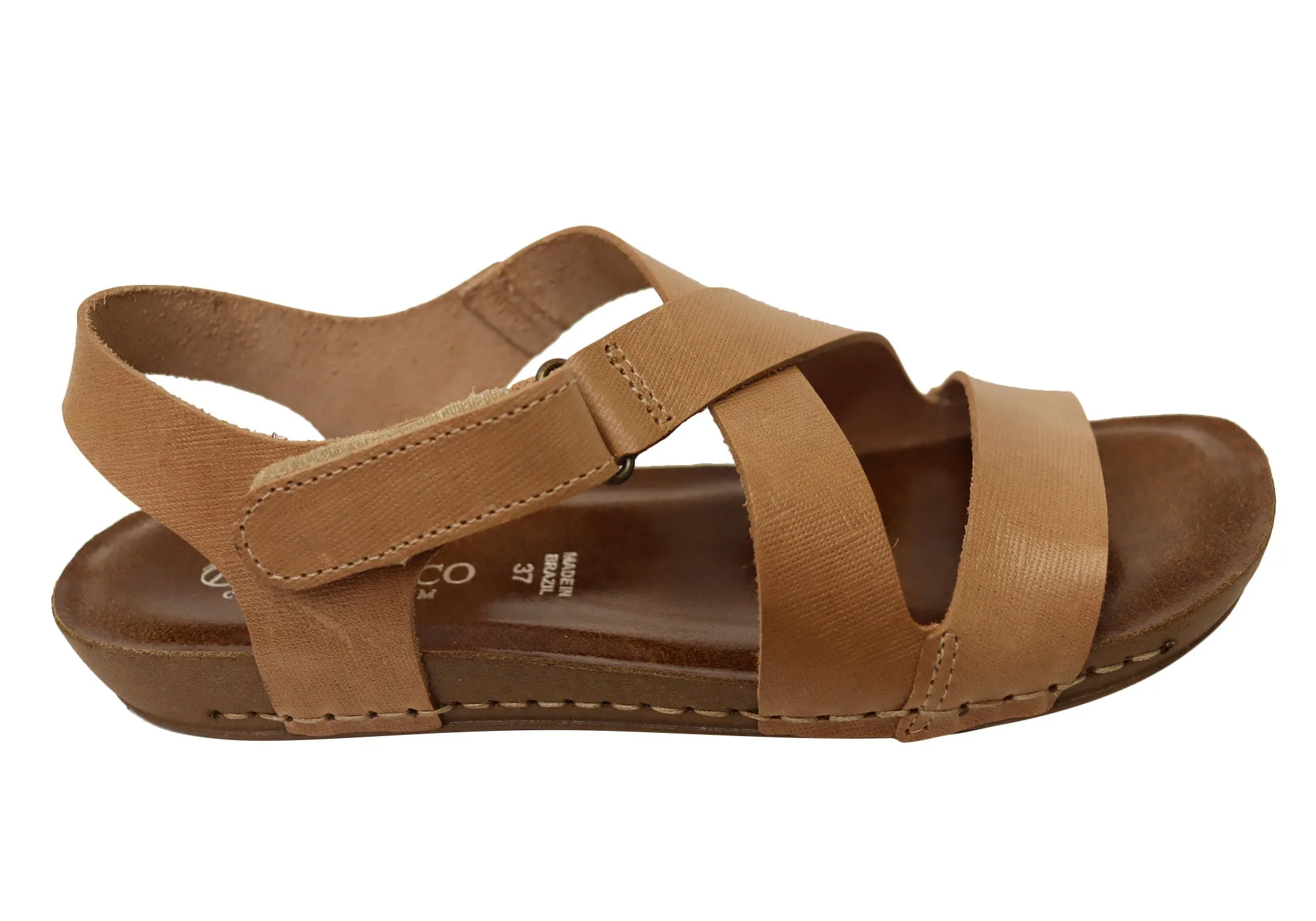 Andacco Vache Womens Comfortable Leather Sandals Made In Brazil Comfort Focused Sunny Day