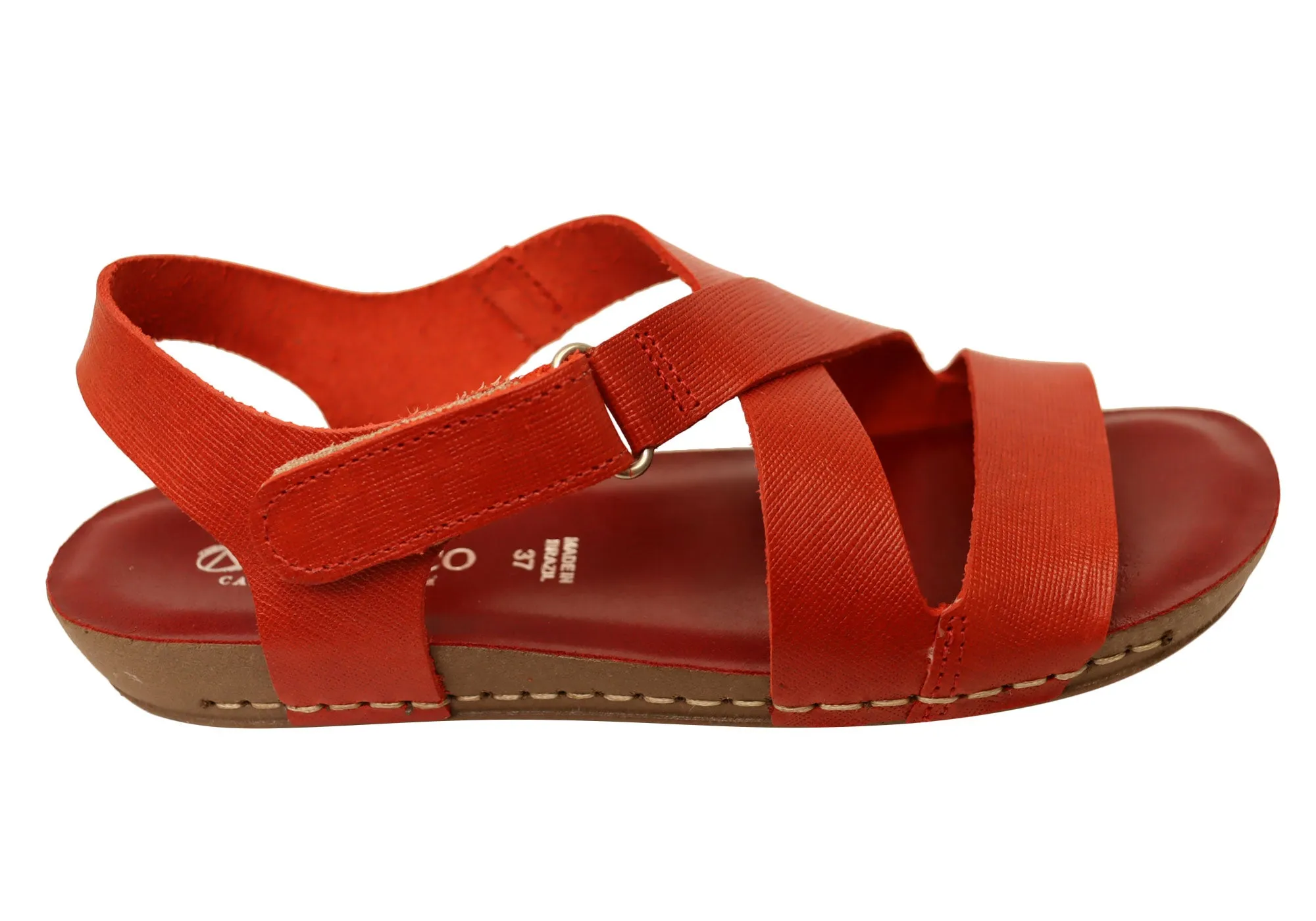 Andacco Vache Womens Comfortable Leather Sandals Made In Brazil studded
