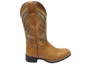 D Milton Cora Womens Comfortable Leather Western Cowboy Boots Dad Mode
