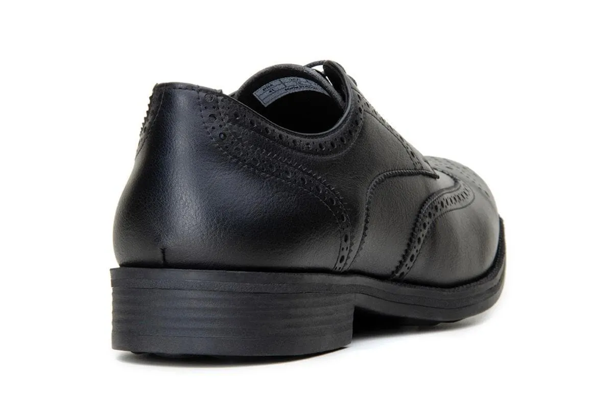 'Viterbo' classic wing-tip vegan leather by Vincente Verde -  black Muscle Aid Dream Walk